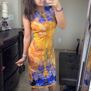 Versace Sleeveless Pattern Dress